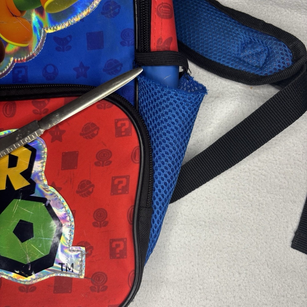 Nintendo Super Mario Backpack Kids Blue Red Good Holographic Mario Luigi‎ Yoshi - Picture 7 of 7